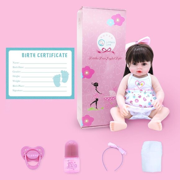 Lifelike Reborn Baby Dolls 18 Inch Sweet Real Life Realistic Newborn Full Cute - Picture 4 of 8